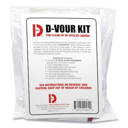 Big D D'vour Clean-up Kit, Powder, All Inclusive Kit, PK6 016900